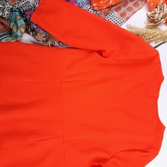 BODEN Orange Cream Thick Knit Pocketed Dress Sz 12R - Picture 4 of 13